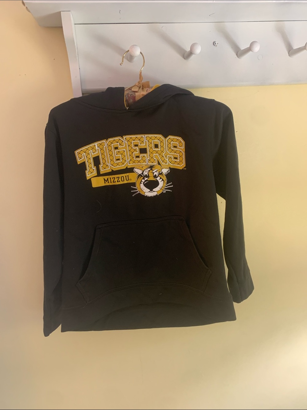 Russell Athletic Black & Yellow Mizzou Tigers Kids Hoodie